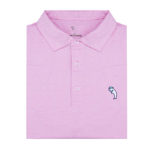 The Pink + White Performance Polo