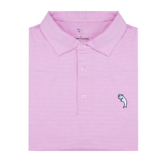 The Pink + White Performance Polo